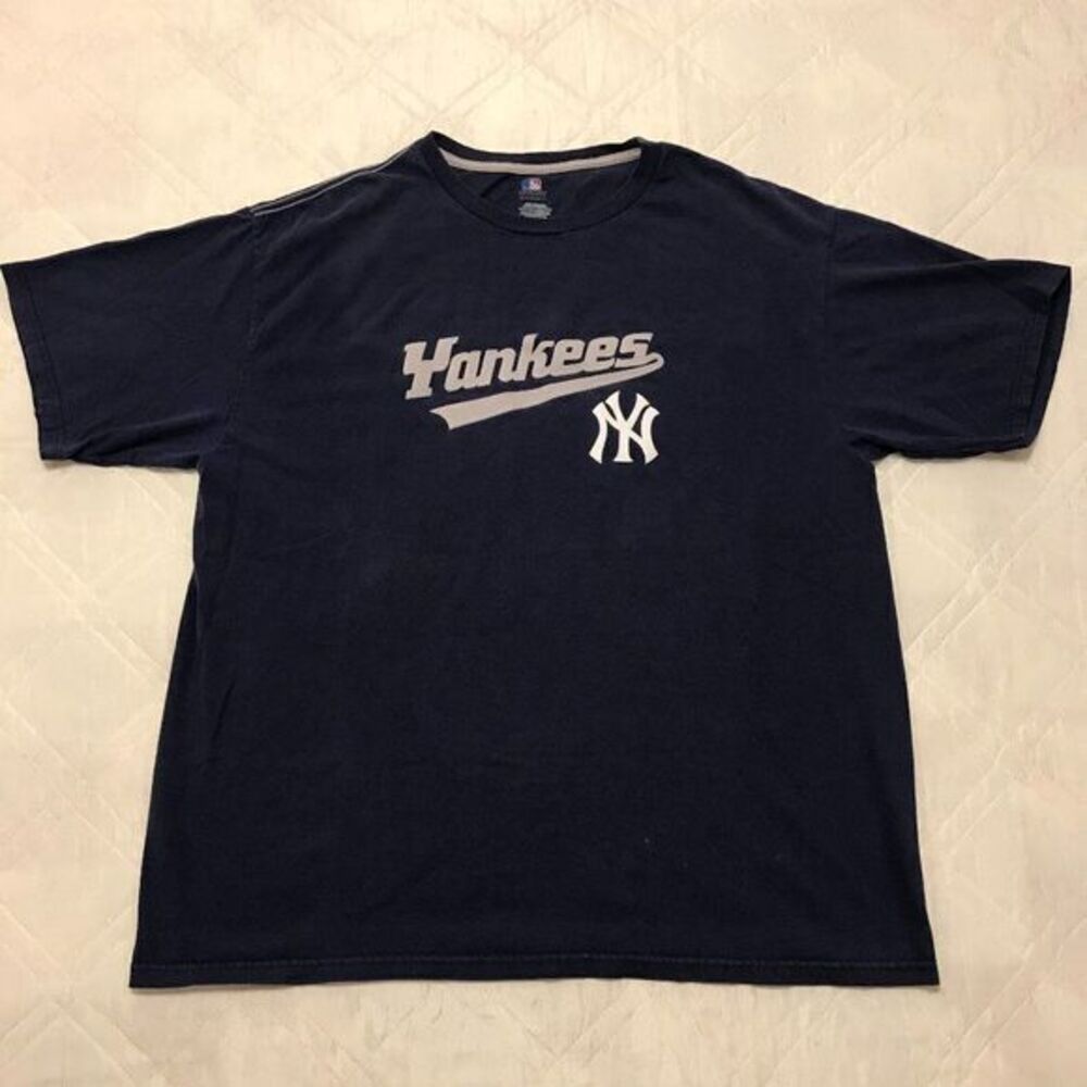 New York Yankees Stitched Patch Style MLB Baseball BlueT-Shirt XL